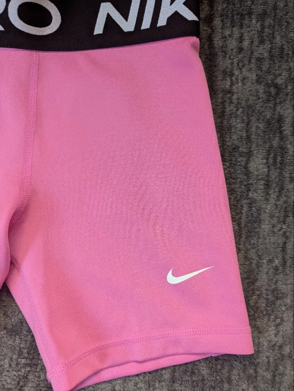 Nike Pink Pro Girls Shorts with Black Waistband